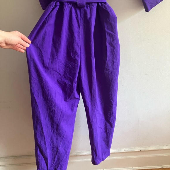 Vintage Purple Button-Up Jumpsuit - Picture 4 of 14